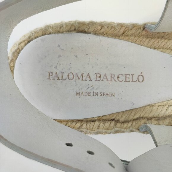 Paloma Barcelo Women's White Leather Strap Sandals Size 5.5US / 36 EU - Picture 9 of 10